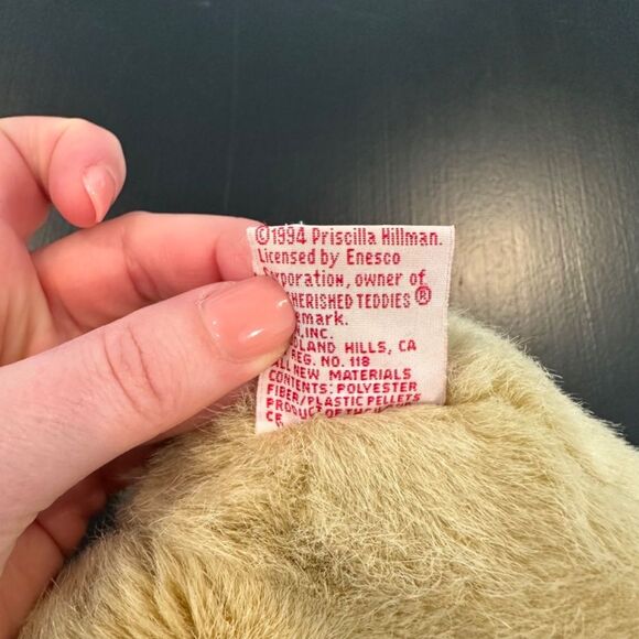 Vintage 1994 Dakin 12” Patchwork Brown Cherished Teddy Bear - EUC - Picture 6 of 7